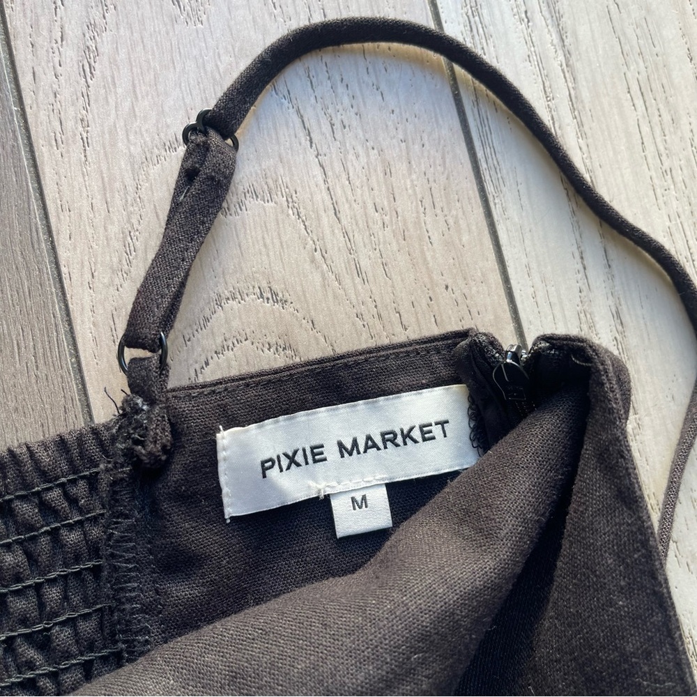 Pixie Market OLIVIA RING LINEN DRESS -BESTSELLER - Picture 2 of 7